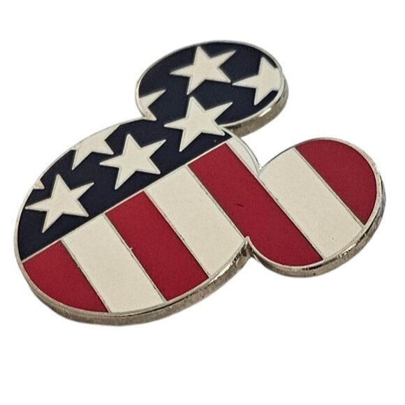Mickey Stars American Flag Stripes And Stars 2002 Disney Pin,  L629 - Picture 3 of 6